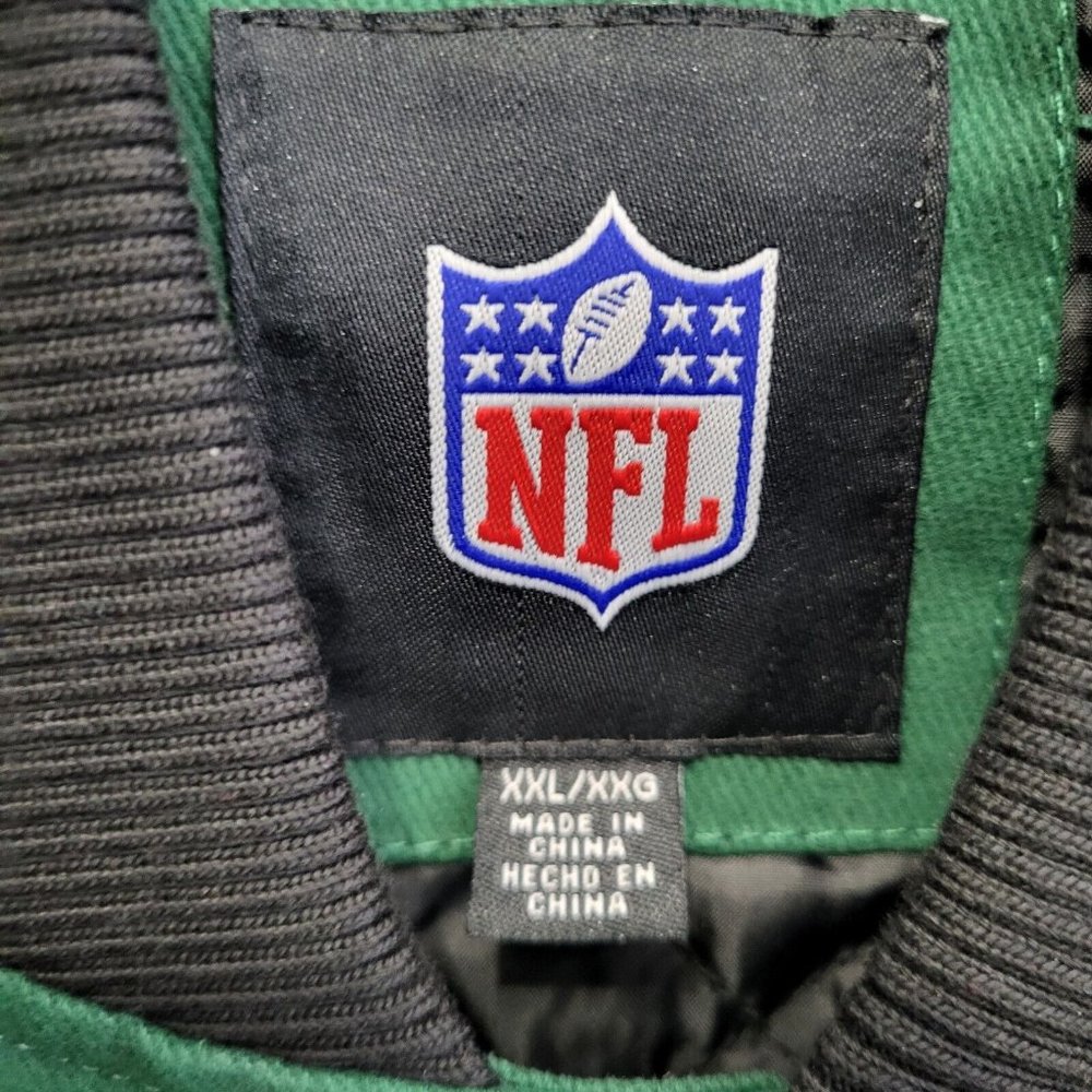 New York Jets Green Extreme by Carl Banks G-III Redzone Full-Snap Varsity Jacket - Picture 3 of 6